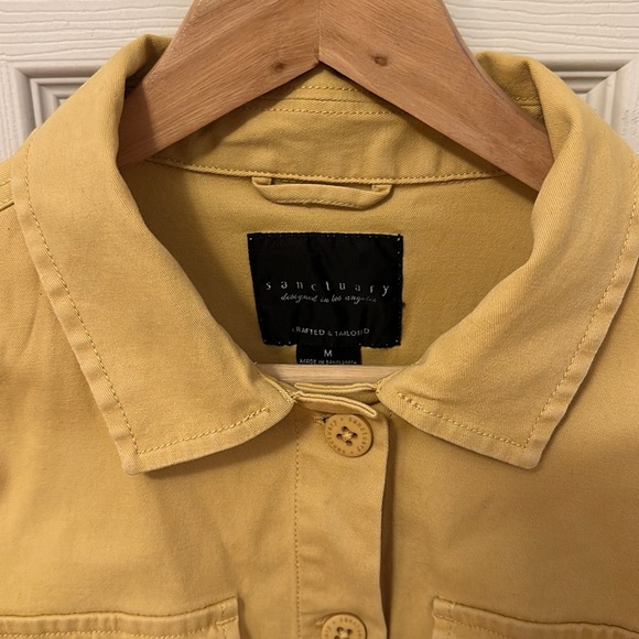 SANCTUARY Mustard Yellow Four Pocket Utility Barn Jacket size Med - Picture 3 of 6
